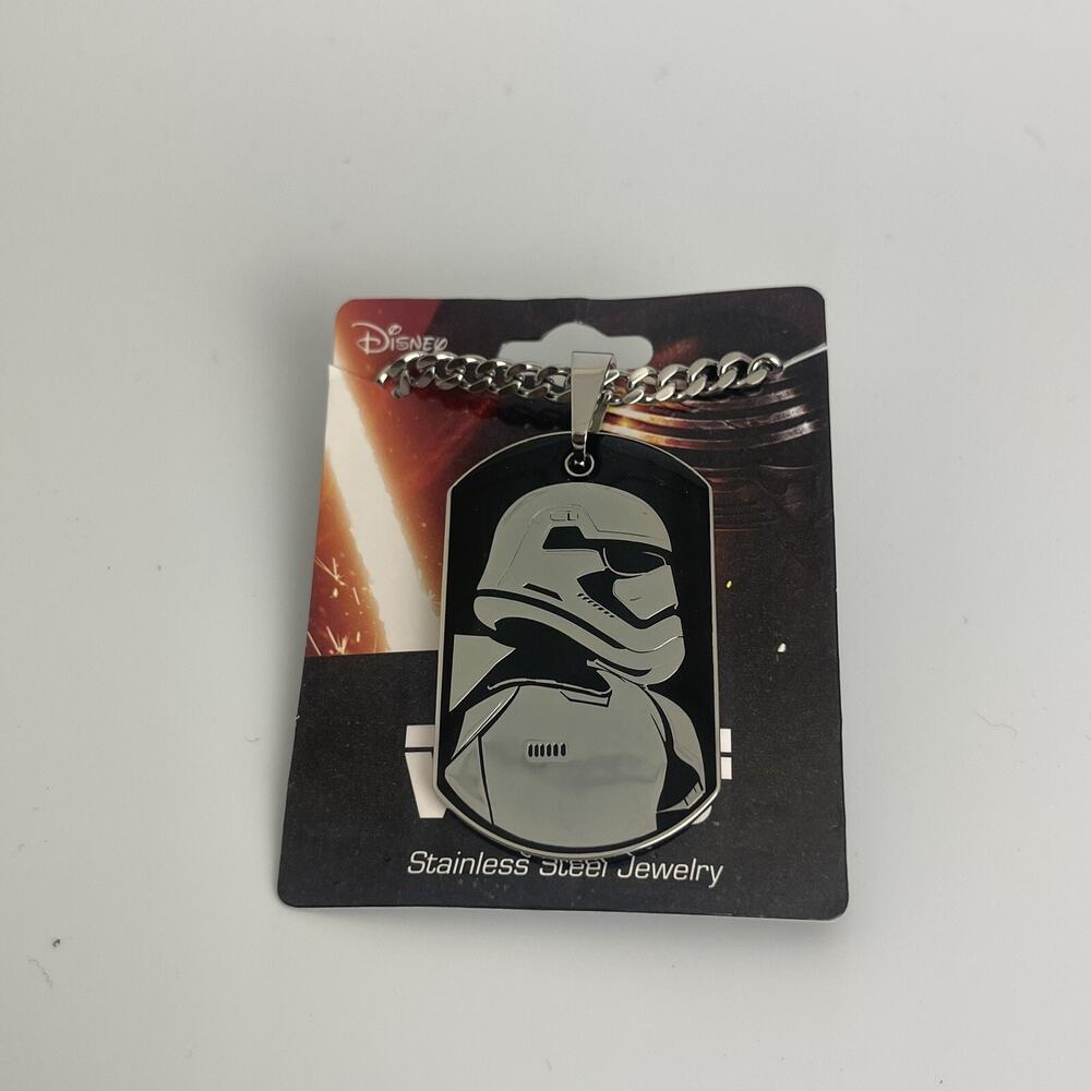 Star Wars Necklace Pendant Stainless Steel Jewelry‎ Silver Chain STORMTROOPER
